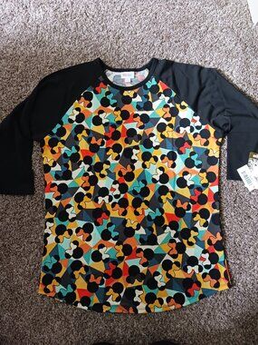 NWT LuLaRoe Disney Mickey Mouse Women's shirt L